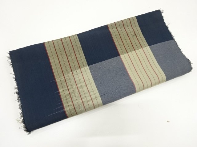 JAPANESE KIMONO / ANTIQUE STRIPED PATTERN WEAVING BOLT FOR KIMONO